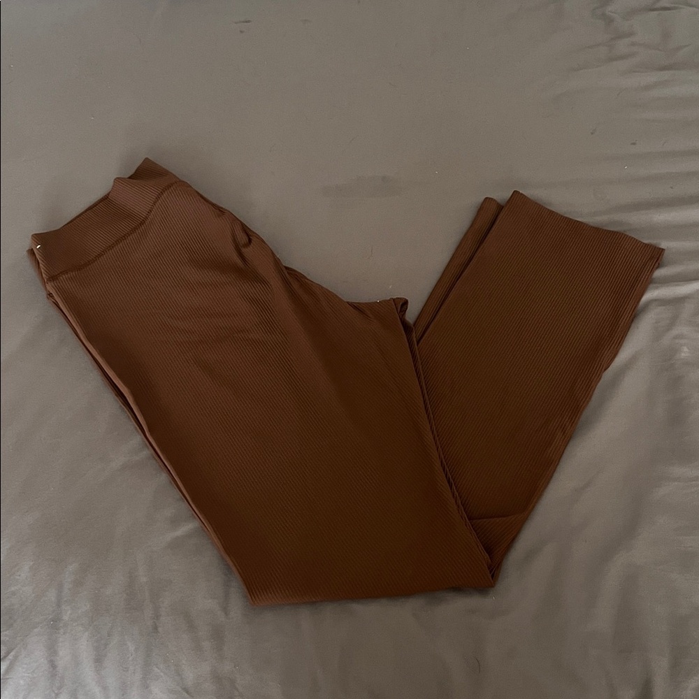 Brown Ribbed Pants